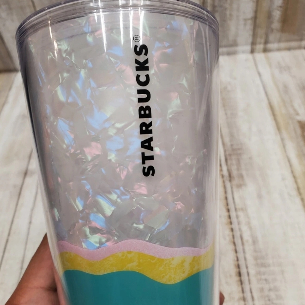 Starbucks 24oz Cold Cup Collectible Summer 2020, "Pastel Wave" Iridescent, New! - Picture 2 of 7